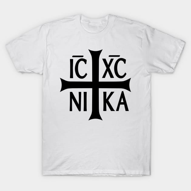 Religious symbol Icxc Nika - Creative illustration T-Shirt by NxtArt